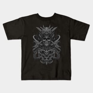 The Metal Skull And Death Sword Kids T-Shirt